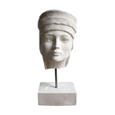 Woman's head in plaster