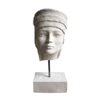 Woman's head in plaster