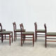 Ensemble de six élégantes chaises de salle à manger italiennes