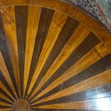 Bouillotte table in marquetry, signed Pagny Fils, Paris, early 20th century