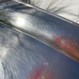 Large, long oval stainless steel platter by Rémy Letang