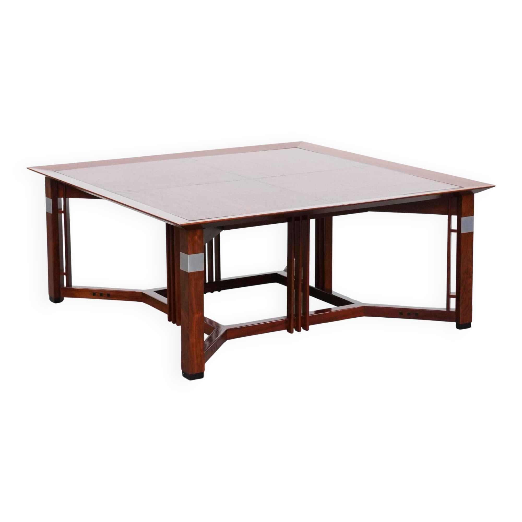 Beautiful and large square Art Deco coffee table