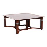 Beautiful and large square Art Deco coffee table