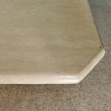 80's travertine coffee table