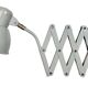 Grey German Industrial Scissor Wall Lamp from SIS, 1960s