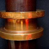 Art deco lamp foot wood copper stylized flowers 1925 design 52cm