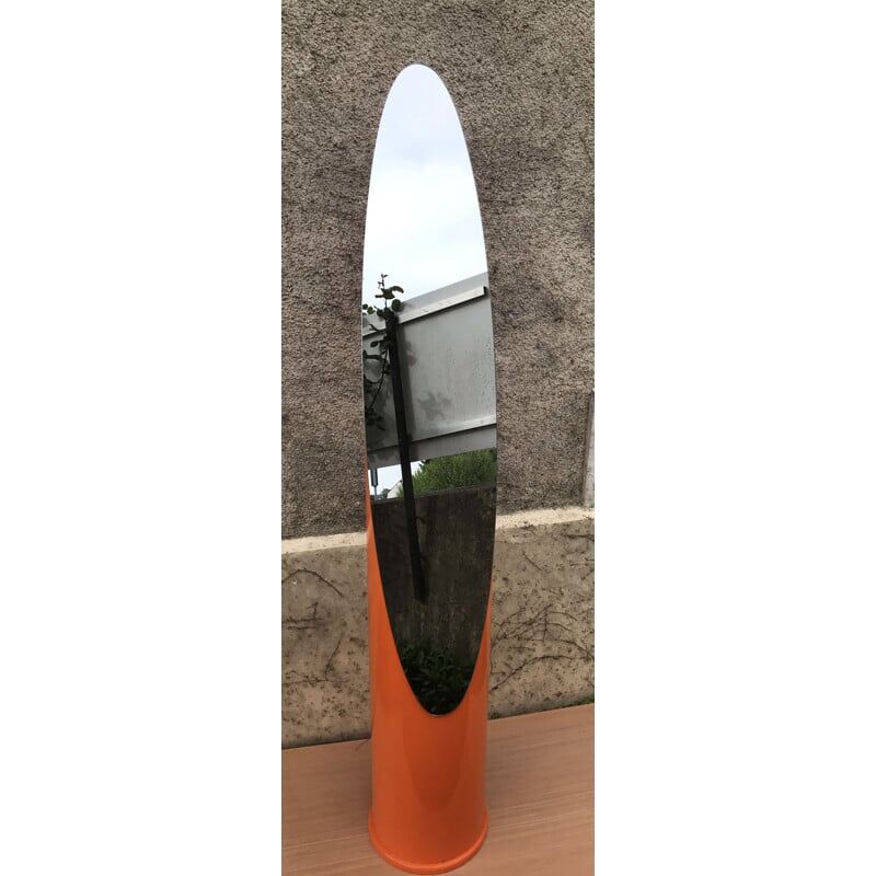 Vintage mirror 1970 orange