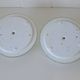 Set of 2 vintage hand blown ice glass wall sconces / pair of flush mount ceiling lights