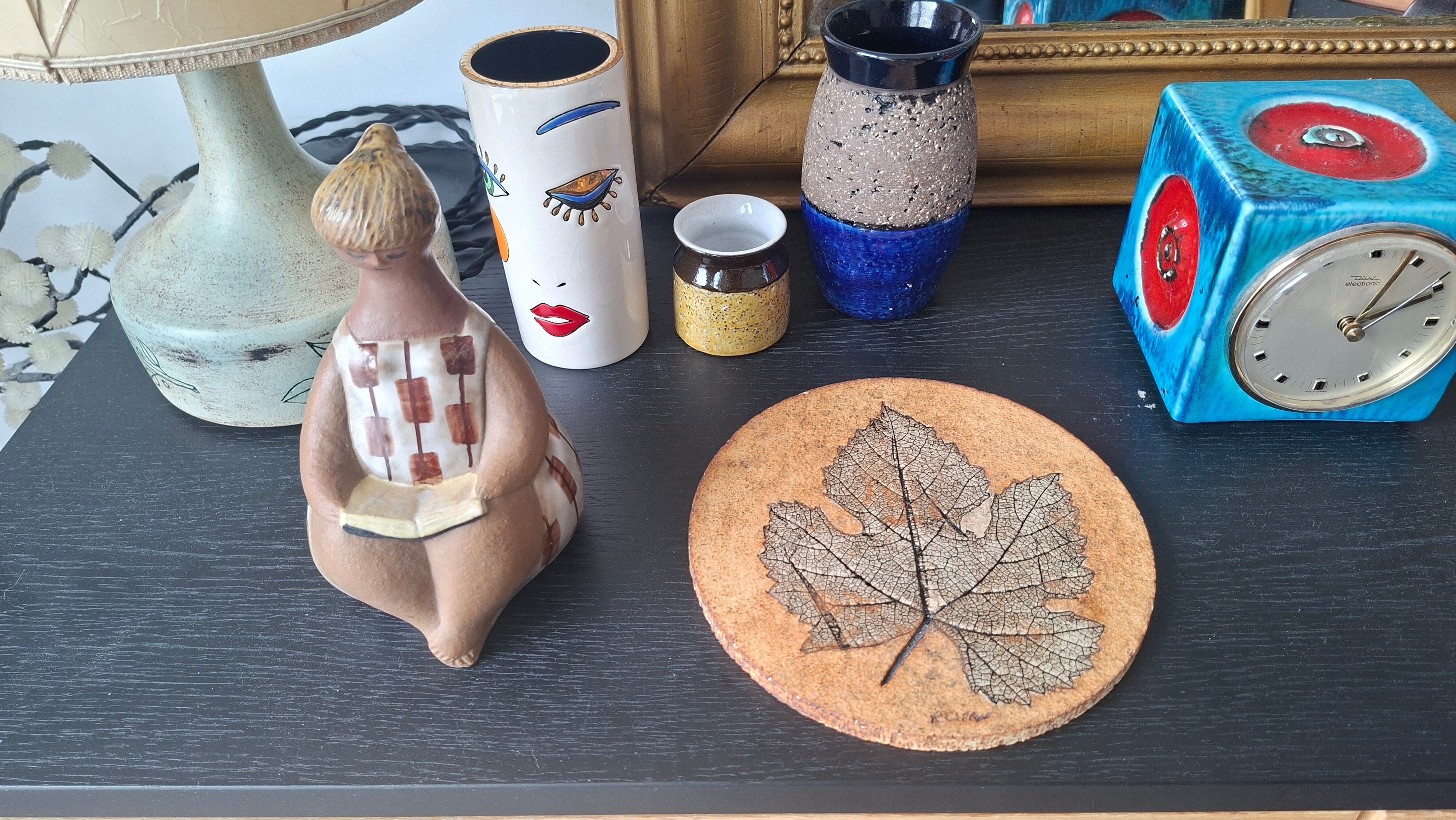Wall ceramic leaf by Roger Capron, France 1960s-70s