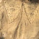 Tableau ancien "La fillette et le chien"