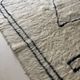 Moroccan Berber carpet Beni Ouarain with black graphic patterns 2.4x1.58m