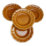 4 flat plates Lunéville Louis XV Honey