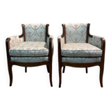 Pair of small Transition style shepherdesses - Louis XV