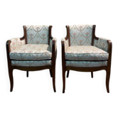 Paire de petites bergères de style Transition - Louis XV