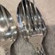 2 spoons 2 forks silver plated dessert Christofle Marly