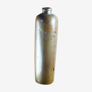 Ancienne bouteille à liqueur en grès vernissée - début XXème
