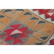 1970s Vintage Turkish Oushak Handmade Wool Cotton Pink Runner Rug 100x322