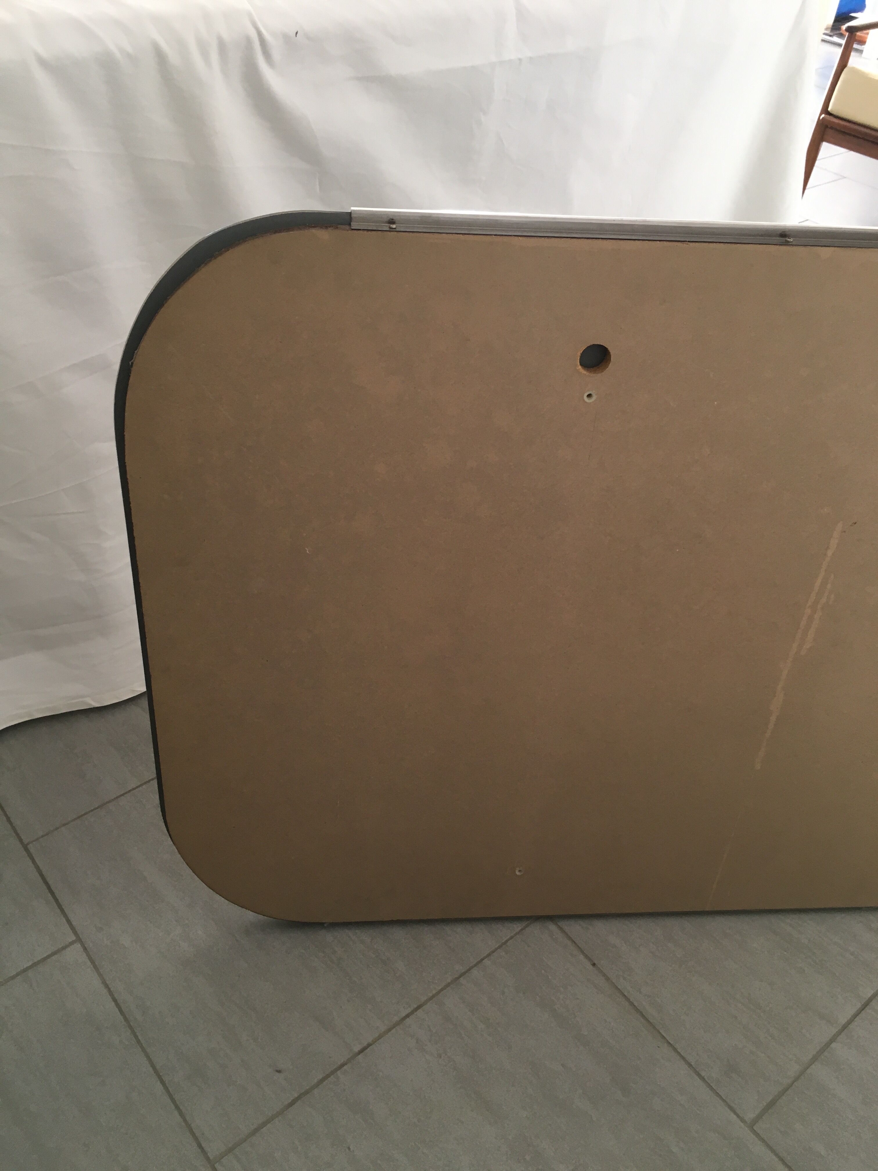 Triptych mirror in smoked glass 140x80cm