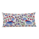 Housse de coussin brodée vintage 46x91 cm