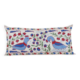 Housse de coussin brodée vintage 46x91 cm