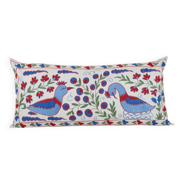 Vintage embroidered cushion cover 46x91 cm