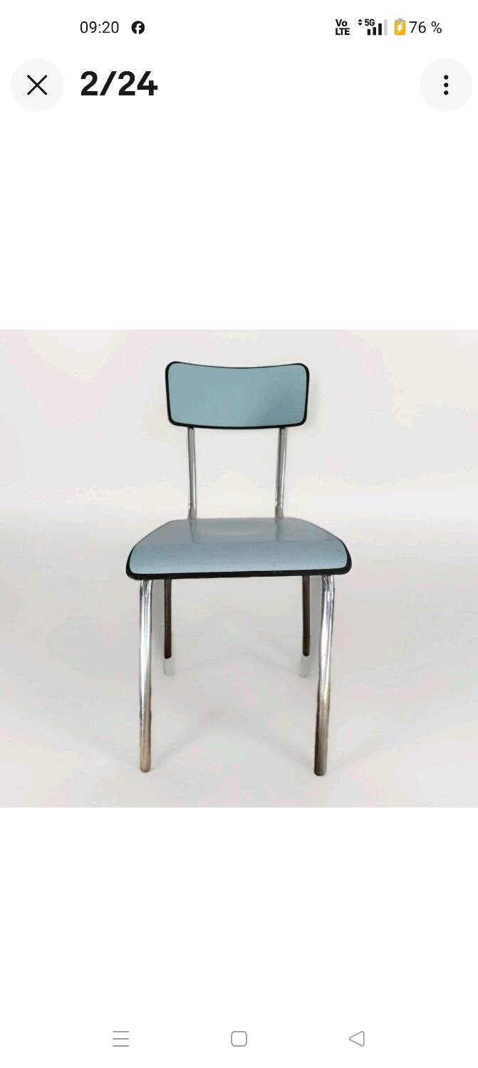 Jacques Hitier chair for Tubauto, 1950s, Bakelite style seat