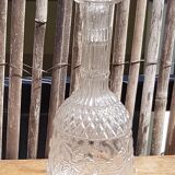 Glass floral carafe