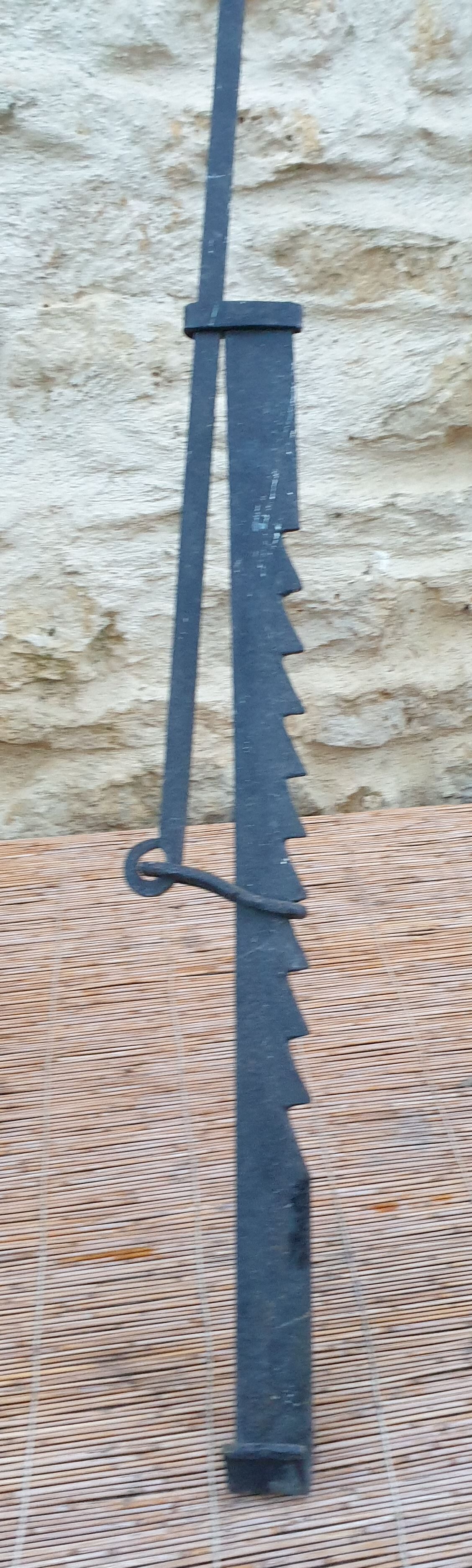 Fireplace rack, wrought iron