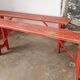 Paire de bancs pliants en bois