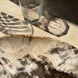 Very large empty pocket or petrified wooden flat