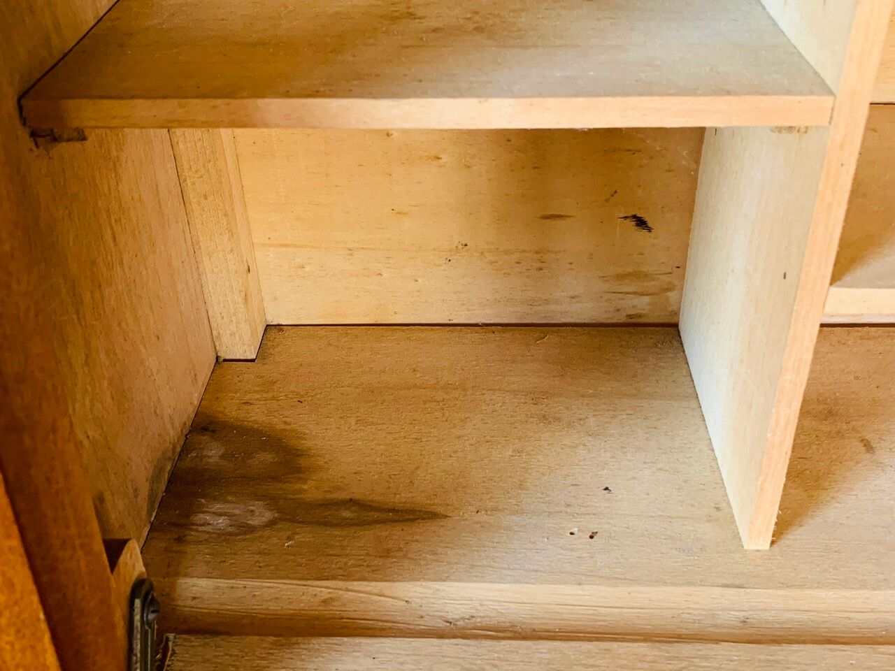 Vintage secretary on feet compass Scandinavian style, circa 50's