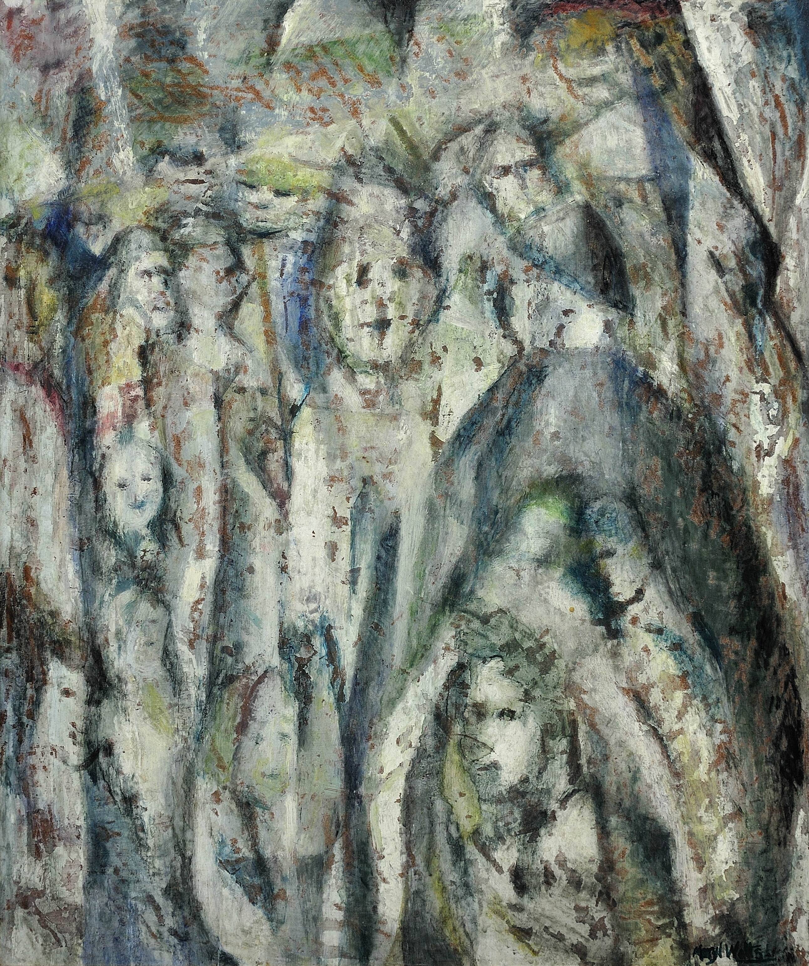 "Enigma" oil on board framed by Meryl watts