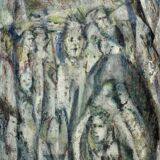 "Enigma" oil on board framed by Meryl watts