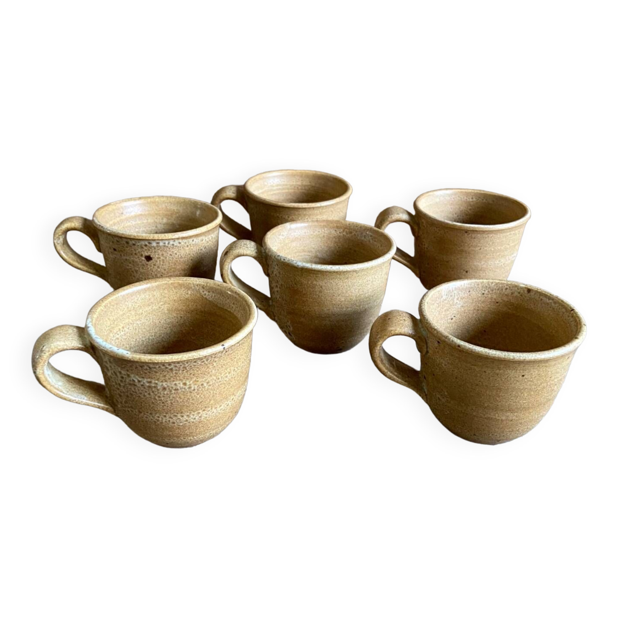 6 vintage France stoneware cups