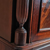 Solid cherry and lacquered mahogany veneer bookcase from the late 1950s