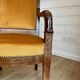 2 vintage style Directoire or Empire armchairs / cabriolets – orange velvet