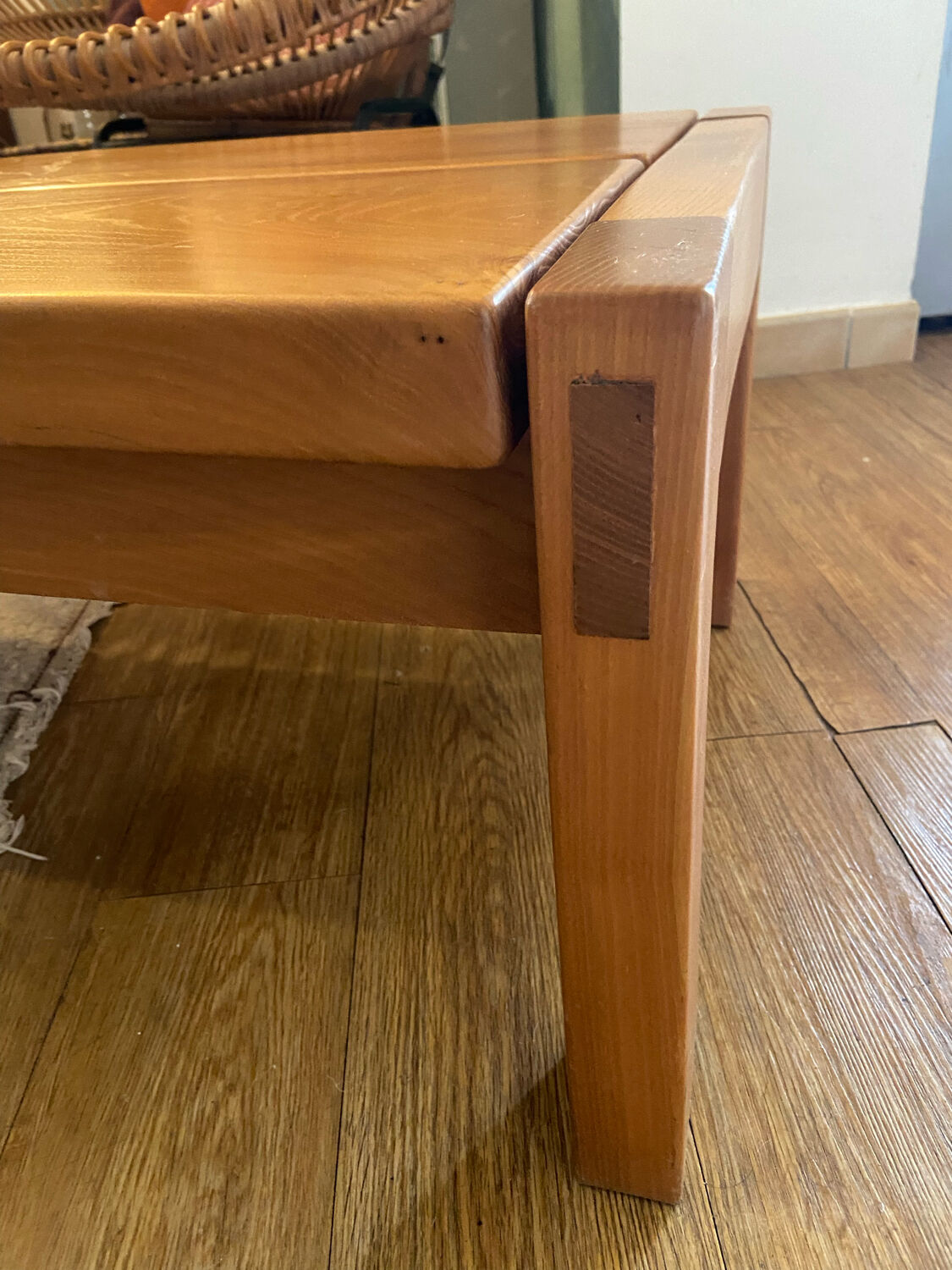 Solid elm coffee table Maison Regain