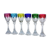 Série de 6 verres à vin du Rhin en cristal de Saint Louis modèle Chambord