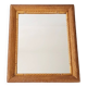 Vintage mirror 1950 in honeycomb-style carved wood