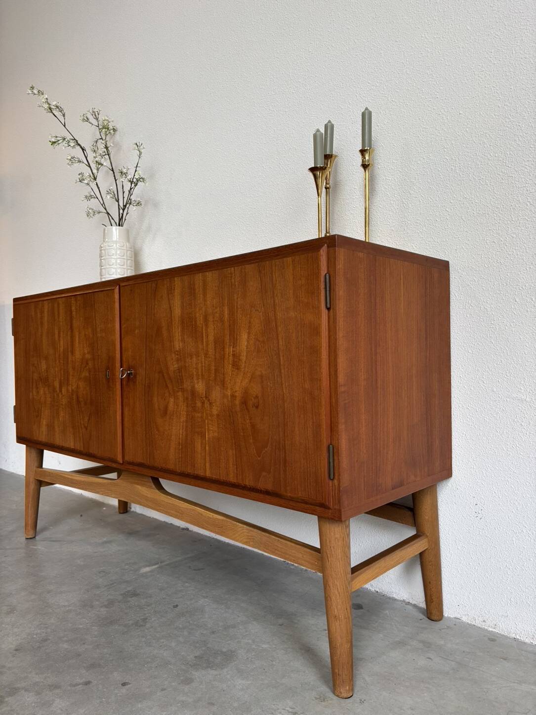 Vintage Danish sideboard teak with oak