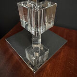 Art Deco lamp in chrome and crystal