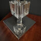 Lampe Art Déco chrome et cristal