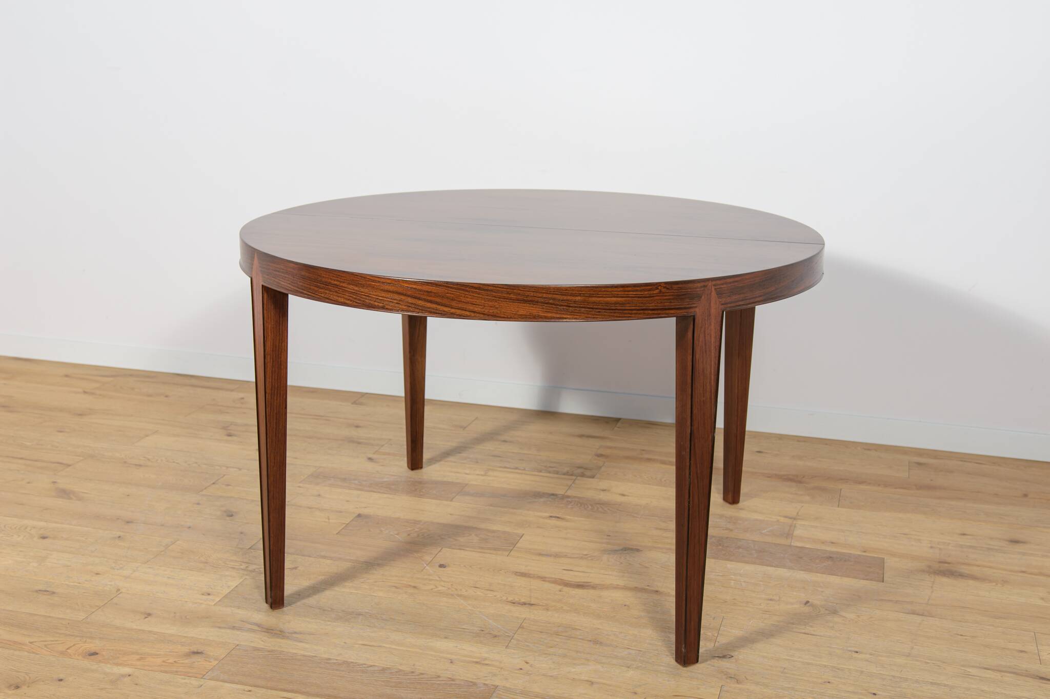 Mid-Century Round Rosewood Dining Table by Severin Hansen for Haslev Furnit