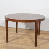 Mid-Century Round Rosewood Dining Table by Severin Hansen for Haslev Furnit