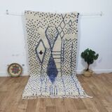Azilal Berber rug in handmade wool 266 X 133 CM