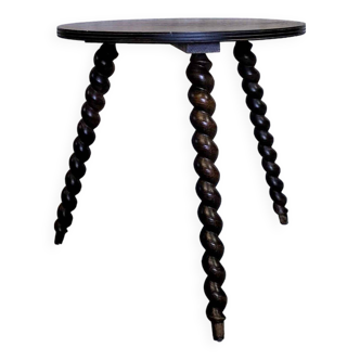 Guéridon/bout de canapé vintage en bois