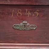 Swedish rustic farmhouse folk art blanket chest 1845