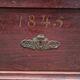 Swedish rustic farmhouse folk art blanket chest 1845