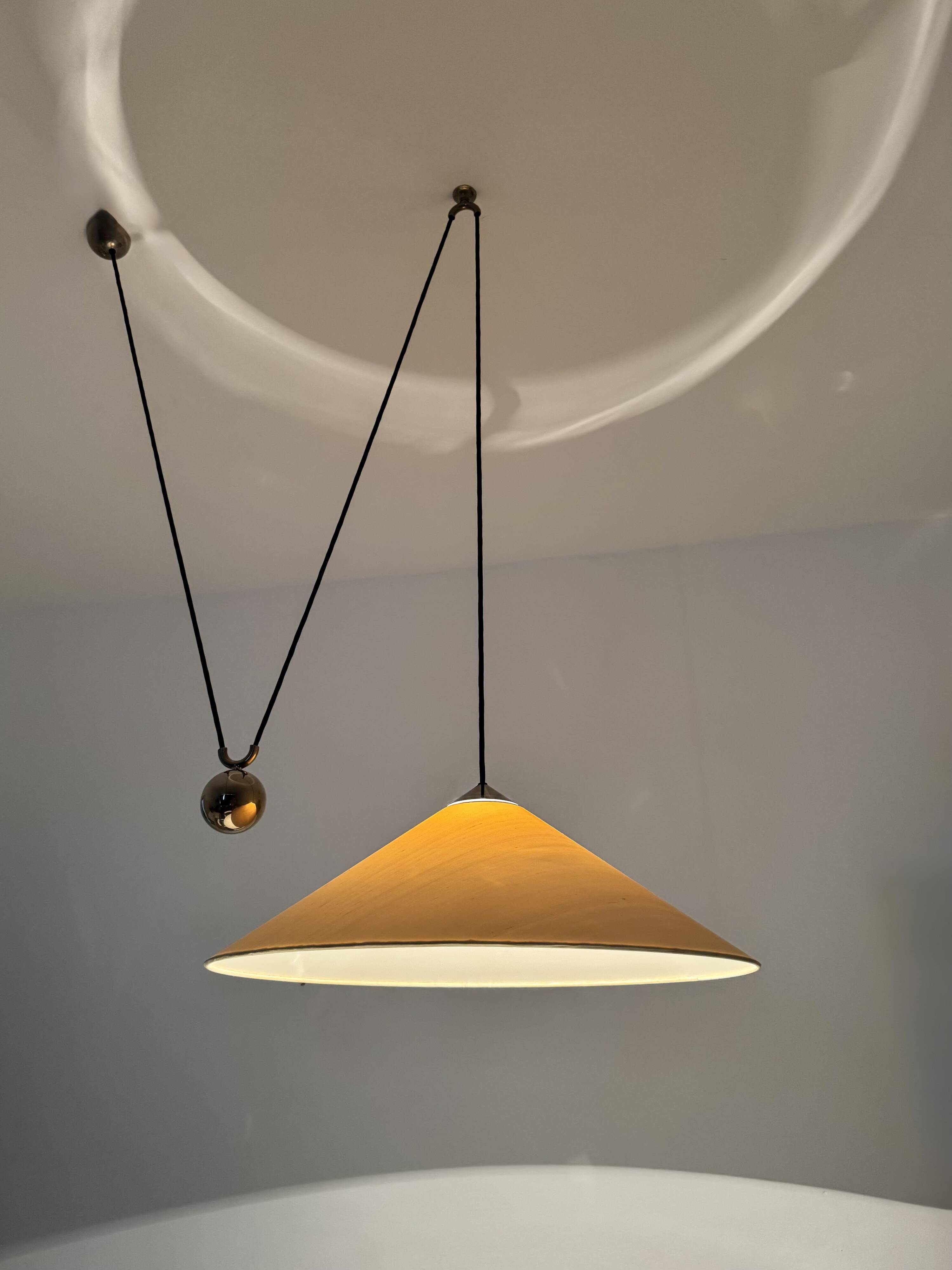 Large Adjustable Pendant Lamp with Counterweight by Florian Schulz