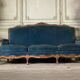 Louis XV style carved wooden bench, around 1900